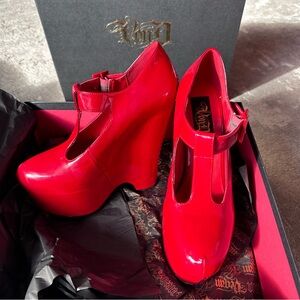 💋KVD Red Fetish Shoes 💋 Size 8